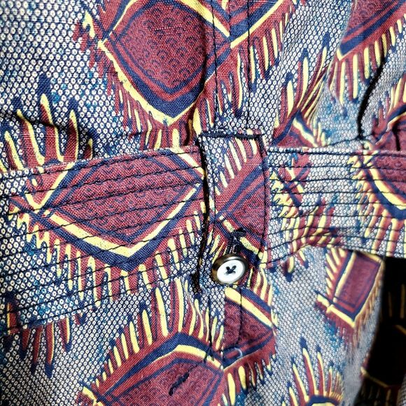 Anthropologie Elevenses Geo Safari Vest Women Size Small Utility Pockets Belt - Picture 10 of 12